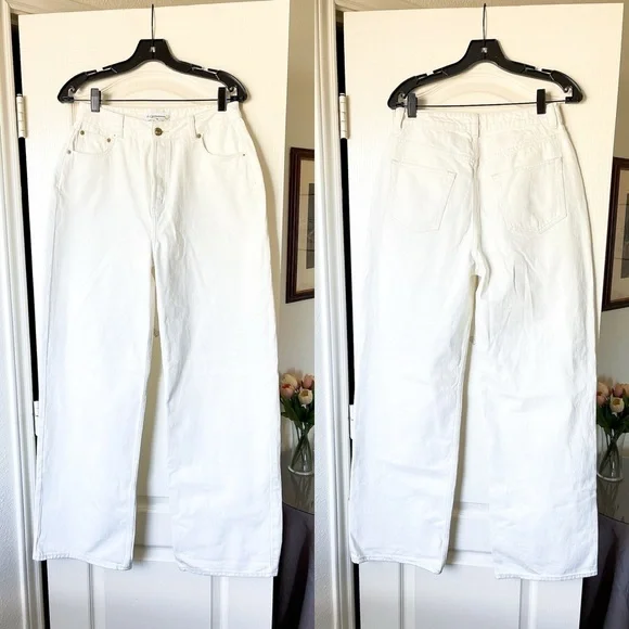Heavy Manners Vanilla Sky Low Rise Baggy Denim White Cotton 30 NWT - Picture 2 of 9